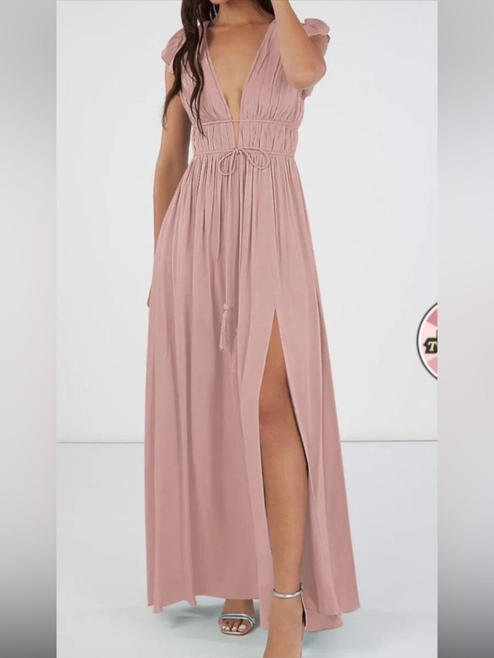 Azazie Santorini Dress in Dusty Rose